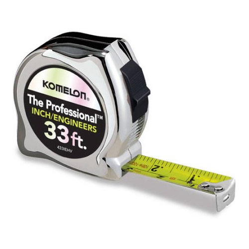 Komelon The Professional 433IEHV 33' Engineer's Measuring Tape 870433