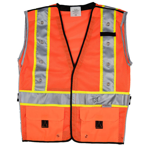 Stop-Lite LED High-Visibility Safety Vests - Orange (3 Sizes Available)