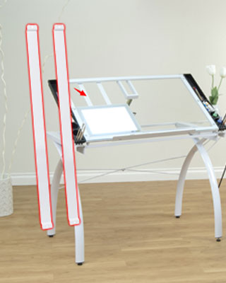 mayline drafting table parts studio designs 10094 light pad support bars white mayline drafting table parts studio designs 10094 light pad support bars white