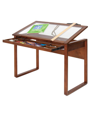 Studio Designs 13280 - Ponderosa Glass Topped Table - Sonoma Brown 