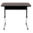 Studio Designs 36"W x 20"D Adapta Height Adjustable Utility Office Table - Black and Walnut - 410379 ES6400