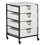 Studio Designs 4 Drawer Mobile Storage Organizer In Charcoal and White - 10224 ES8955
