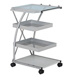 Studio Designs Triflex Metal 4 Shelf Mobile Taboret Cart - Silver - 13274 ET10716