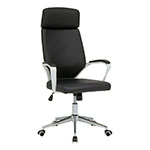 Studio Designs High Back Executive Chair with Padded Headrest and Arms in White and Black - 10662 ET10746