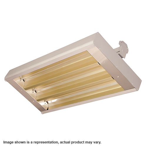  TPI THA Series 2 Lamp 5.0KW Mul-T-Mount Electric Infrared Heater with 8mm Quartz Lamps and Amber Gray Sleeves - 30&#176; Asymmetrical, 208 Volts - Extruded Aluminum - 342-A30-THA-208V
