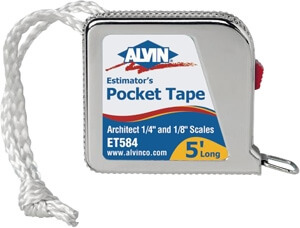 Alvin Architect's Estimator's Pocket Tape ET584