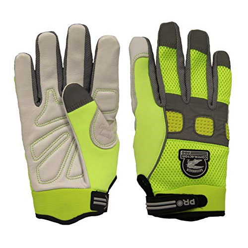  Gatorback Reflective Goat Skin Leather Gloves - 635 (3 Sizes Available)