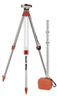David White 22X Automatic Level ALP8-22 Package (45-8922-1) ES1562