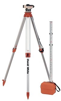 David White 28X Automatic Level ALP8-28 Package (45-8928-1) ES1564