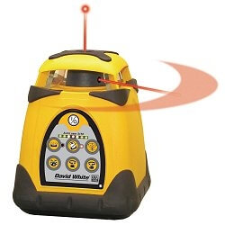 David White AutoLaser 3150 Horizontal/Vertical Visible Split-Beam Electronic Self-Leveling Rotary Laser (48-3150) ES1907