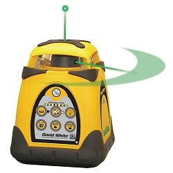 David White AutoLaser 3150G Horizontal/Vertical Visible Split-Green Beam Electronic Self-Leveling Rotary Laser (48-3150G-2) ES1911