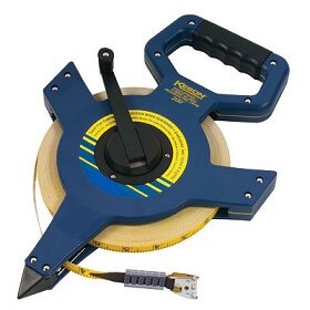 Keson KL1810200F 200-Foot Fast Rewind Ultra-Glass Open-Reel 2-Sided Measuring Tape ES2314