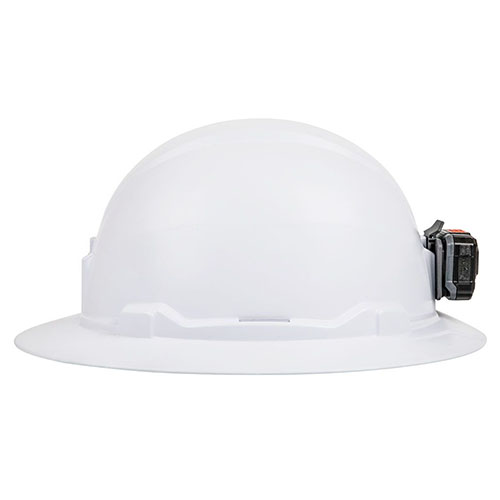 Photograph of Klein Tools Hard Hat with Rechargeable Headlamp, White - 60406RL