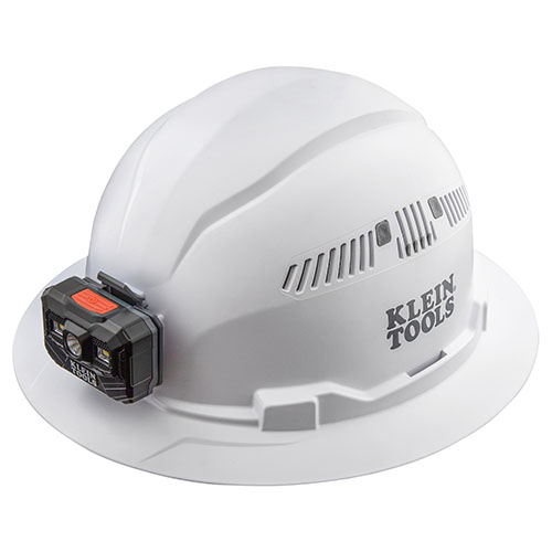  Klein Tools Full Brim Hard Hat with Rechargeable Headlamp - 60407RL