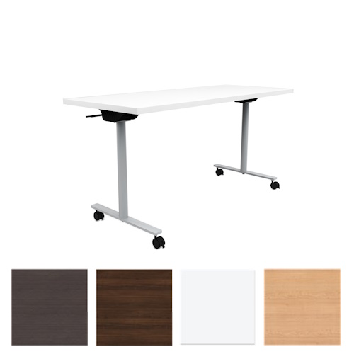 Safco Jurni 60&quot; x 24&quot; Flip Table with Casters - (4 Colors Available)