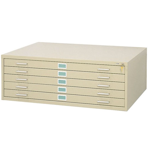 Safco 5 Drawer Steel Flat File for 36 x 48 Documents 4998