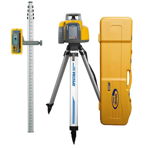  Spectra Precision Laser LL300-1 Automatic Self-leveling Laser Level, 10-Inch Grade Rod (tenths) &amp; Tripod Kit - LL300N-1
