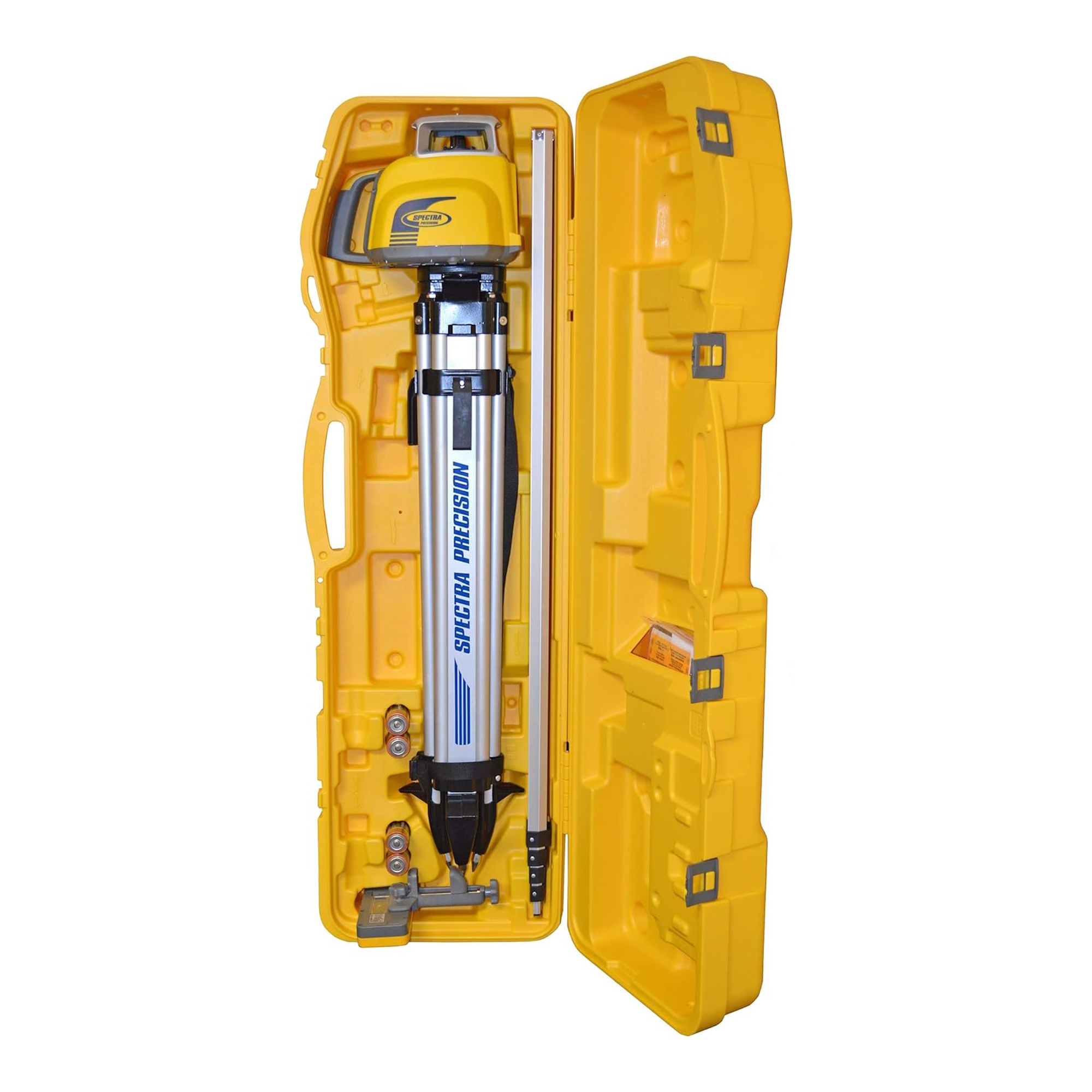 Photograph of the Spectra Precision Laser LL300-2 Automatic Self-leveling Laser Level, 10-Foot Grade Rod and Tripod Kit is your complete medium-range, high-accuracy solution.