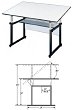 ES2365 - Alvin WorkMaster Black Base with 36x48 Top WM48-3-XB