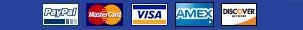 We Accept Visa, MasterCard, Discover, Amex, PayPal