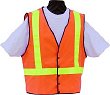 ES1661 - Seco 8073 Series Fluorescent Polyester Safety Vest with Mesh Back