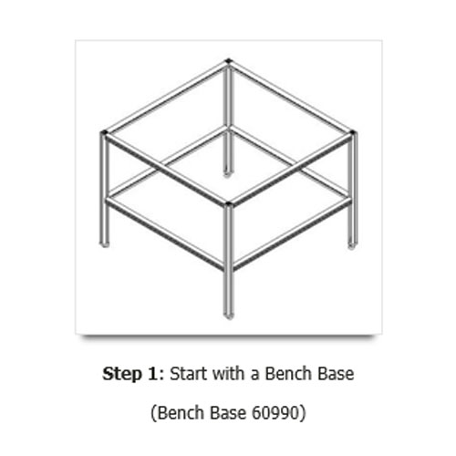 Photograph of Keencut M-Bench System 4&#39; x 2&#39; Bench Base - 60991