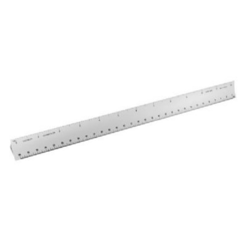 Triangular, Architectural, Aluminum Scale Ruler for Blueprint, Drafting,  Color-Coded, 12 Inches A. White