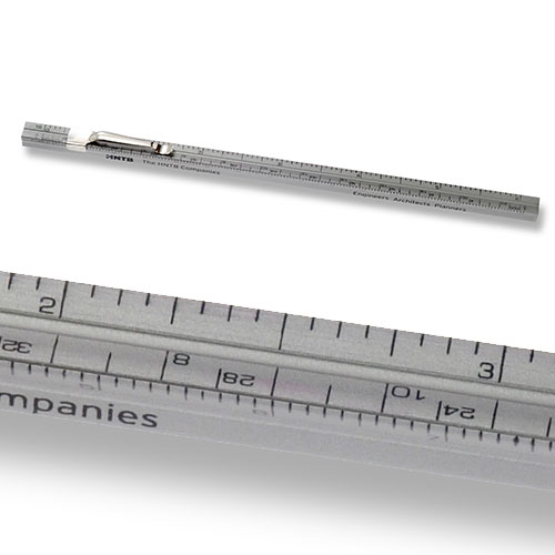 2 Pack Stainless Steel Ruler Machinist Engineer Ruler, Rigid Metal Ruler  with Inch Graduations for Engineering, School, Office, Architect, and