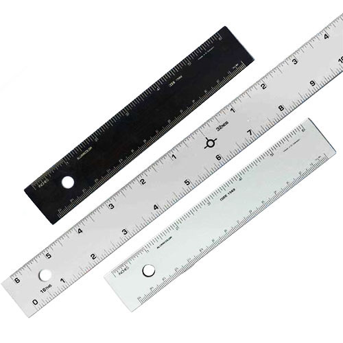 Aluminum Straight Edge Ruler, 24 in, Aluminum