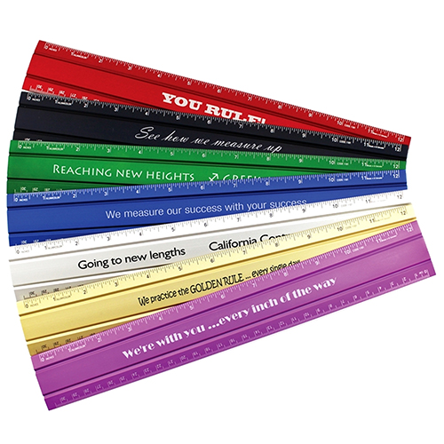  Alumicolor - 12&quot; Office Ruler - (8 Colors Available) - Promo