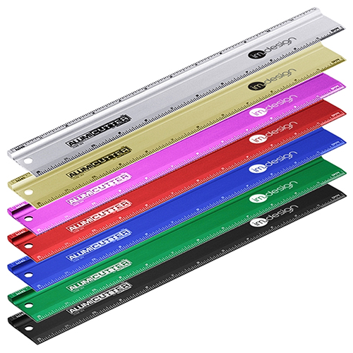  Alumicolor - 12&quot; AlumiCutter-Ruler and Straight Edge Cutting Tool - (7 Colors Available) - Promo