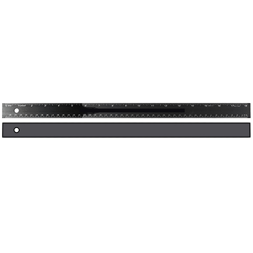 Alumicolor - 18&quot; Non-slip Straight Edge Aluminum Ruler - (2 Colors Available) - Promo