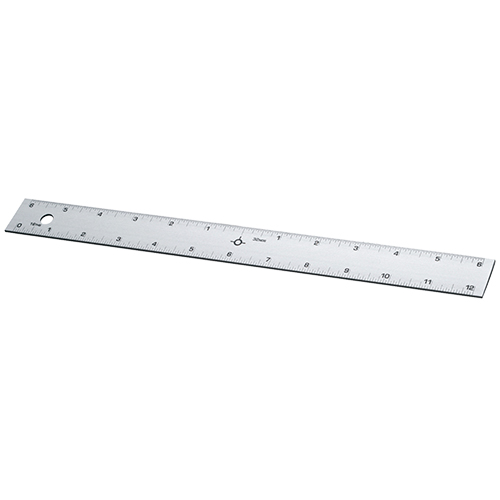Alumicolor - 12&quot; Straight Edge Aluminum Ruler with Center-Finding Back - (3 Colors Available) - Promo