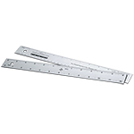 Alumicolor - 12" Straight Edge Aluminum Ruler with Center-Finding Back - (3 Colors Available) - Promo ET15413