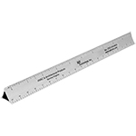 Alumicolor - 12" L2R Architect Triangular Hollow Scale, Silver - 3035-1S-Promo ET15445-Promo