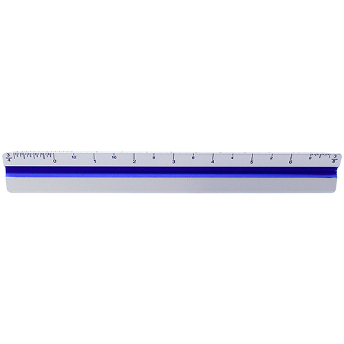  Alumicolor - 6" Color-Coded Architect Solid Scale, Silver - 3056-1B-Promo