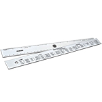 Alumicolor - 12" Ruler with Metric Conversions Table On Back, Silver - 4300-1-Promo ET15661-Promo