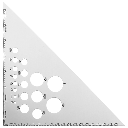  Alumicolor - 8&quot; 45/90 Degree Aluminum Drafting Triangle, Silver - 5281-1-Promo