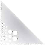 Alumicolor - 10" 45/90 Degree Aluminum Drafting Triangle, Silver - 5282-1-Promo ET15670-Promo