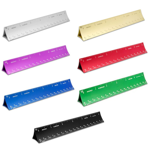Alumicolor 6" Architect Triangular Hollow Scale - (7 Colors Available)