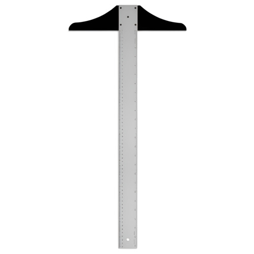  Alumicolor 42" Steel Edge Aluminum T‑Square, Silver - 2283