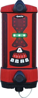 Apache Bullseye 5+ Machine Control Laser Receiver with Alkaline Batteries