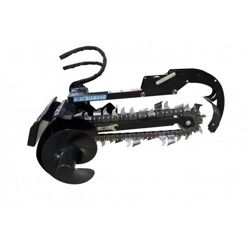  Blue Diamond Trencher Mini Series, 36" Depth, 6" Combo Chain, 10-25 GPM, Mini Uni Mount - 131504-25