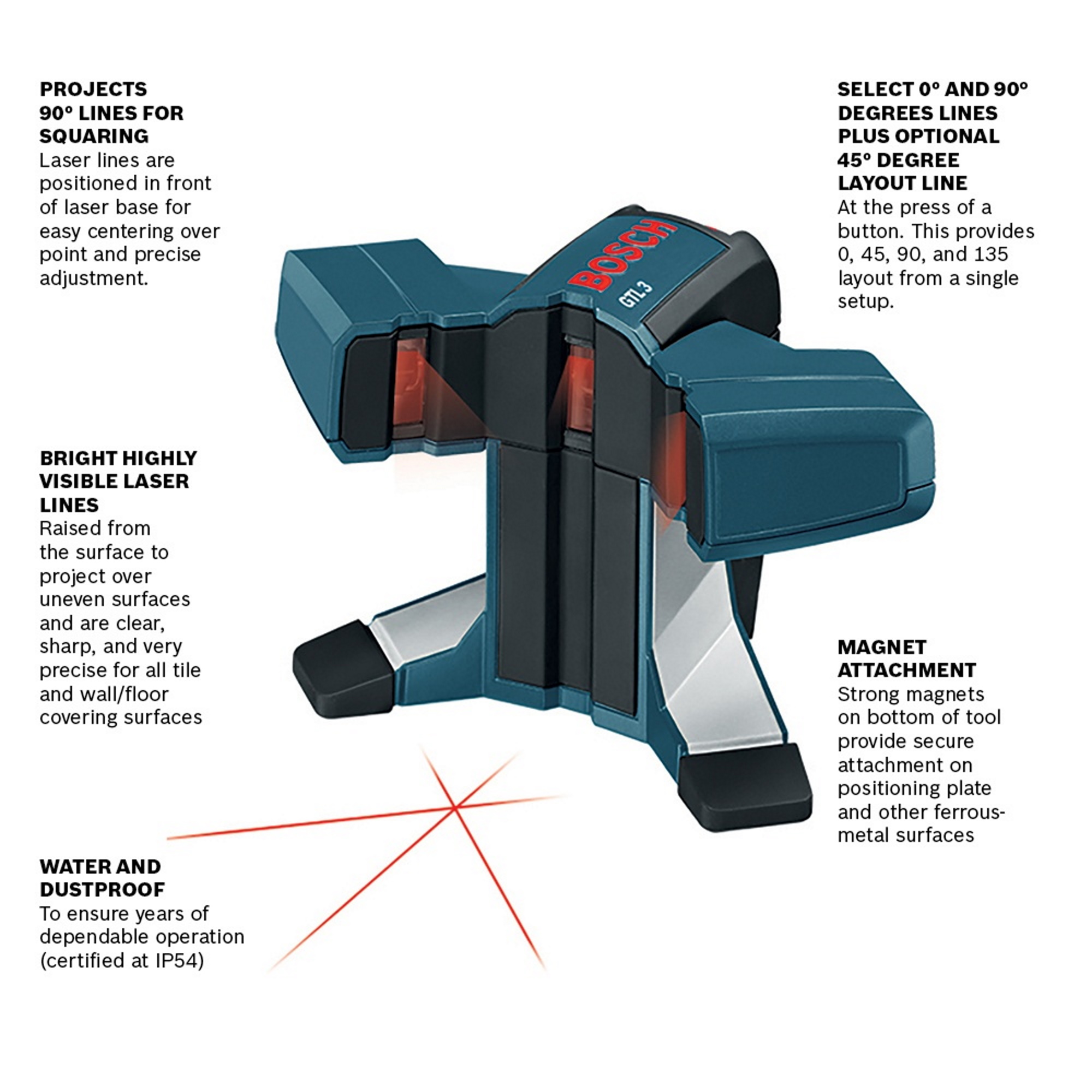 Bosch Wall and Floor Covering Laser Level GTL3