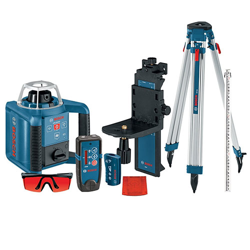 Bosch Self-Leveling Rotary Laser with Layout Beam Complete Kit GRL300HVCK