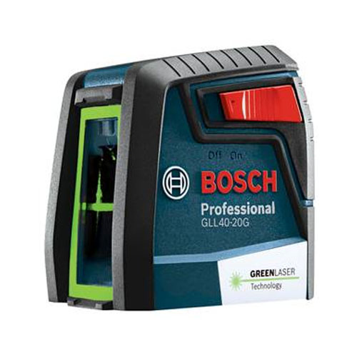 Bosch Green-Beam Self-Leveling Cross-Line Laser GLL40-20G