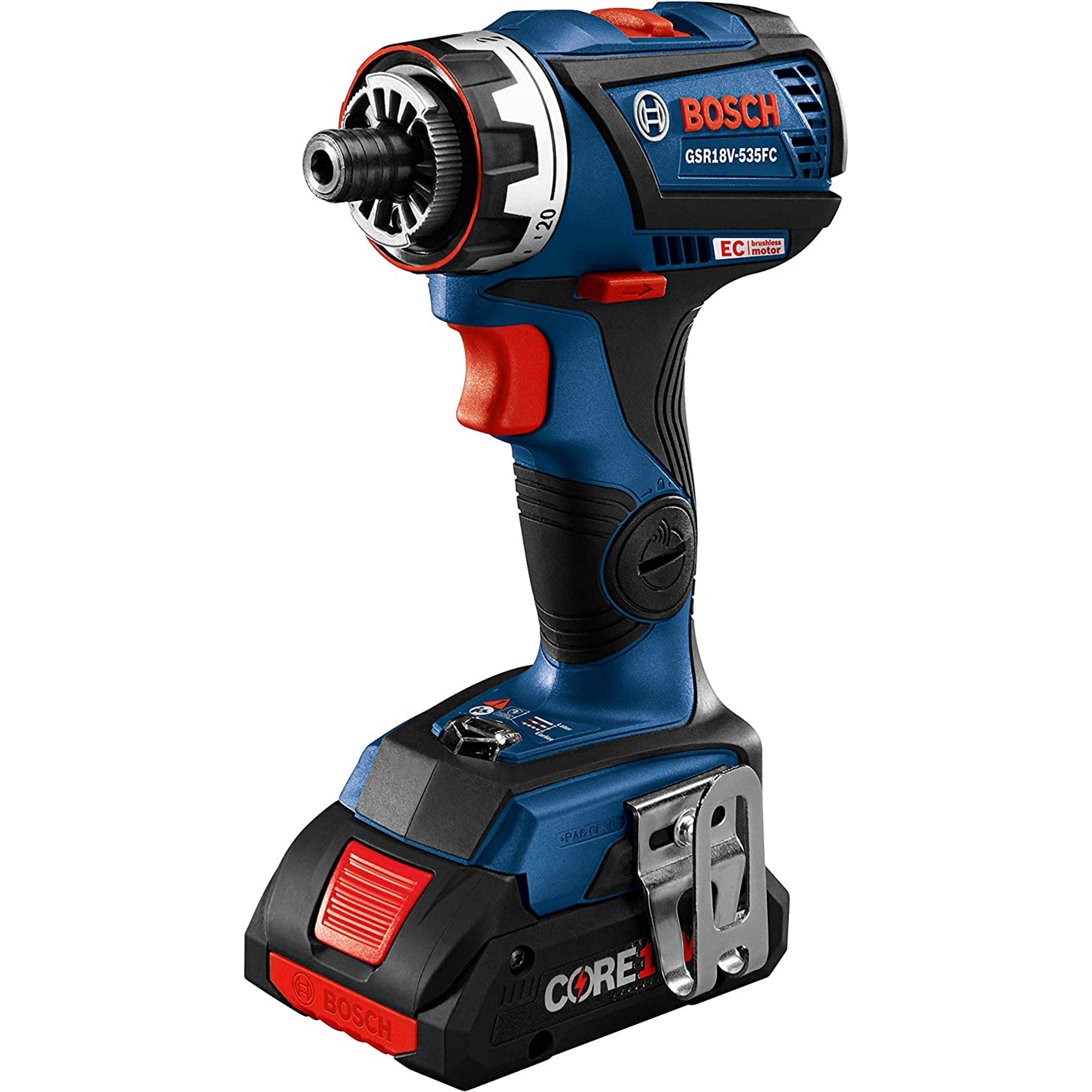 Bosch 18V Chameleon Drill/Driver w/ 5-In-1 Flexiclick System and 4.0 Ah CORE18V Compact Battery