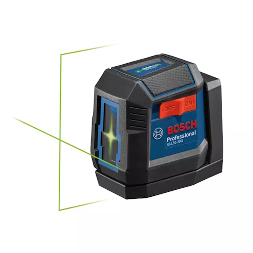 Bosch Green-Beam Self-Leveling Cross-Line Laser - GLL50-20G