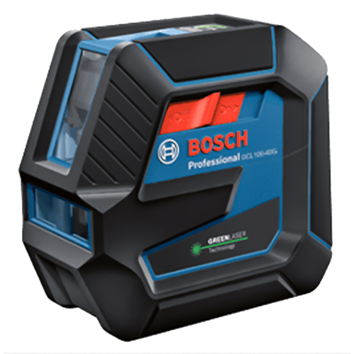 Photograph of Bosch Green-Beam Self-Leveling Cross-Line Laser with Plumb Points - GCL100-40G