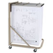 Brookside Design Premium Rolling Blueprint Stand Bundle with a Dozen 24" Clamps MR1224 ES2851